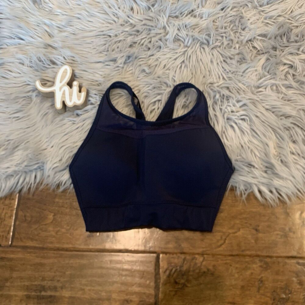 Athleta Womens Gigi Sports Bra High Impact Size XS Navy Blue Athleisure